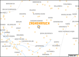 map of Zāgheh Anūch
