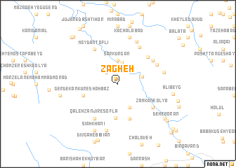 map of Zāgheh