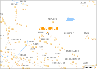 map of Zaglavica