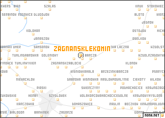 map of Zagnańsk Lekomin