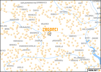 map of Zagorci