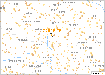 map of Zagorice