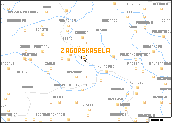 map of Zagorska Sela