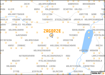 map of Zagórze