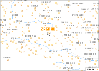 map of Zagrađe