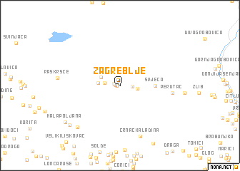 map of Zagreblje