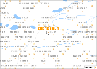 map of Zagrobela