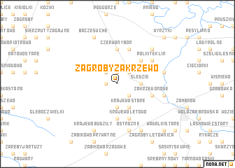 map of Zagroby Zakrzewo