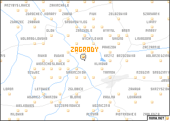 map of Zagrody