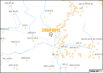 map of Žagrović