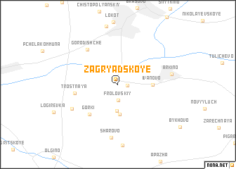 map of Zagryadskoye