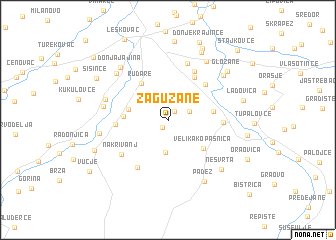 map of Zagužane