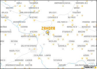 map of Záhora