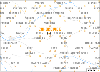 map of Záhorovice