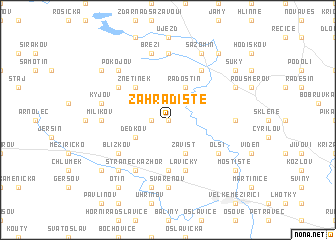 map of Zahradiště