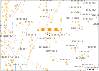 map of Zahrāniwāla