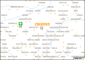 map of Zakamień