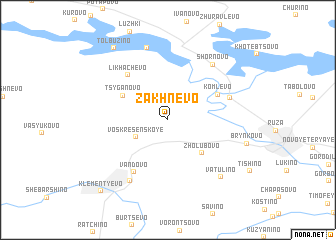 map of Zakhnëvo