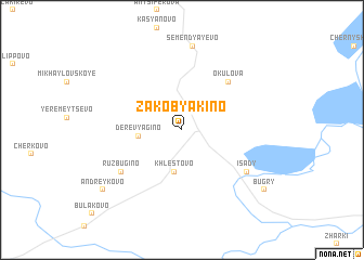 map of Zakobyakino