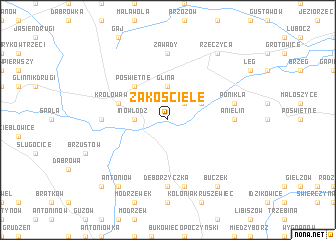 map of Zakościele