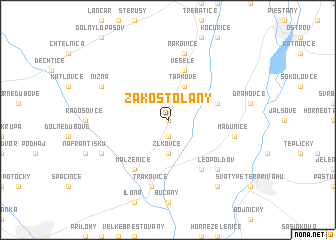 map of Zákostolany