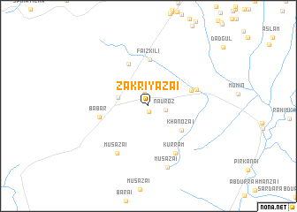 map of Zakriyāzai