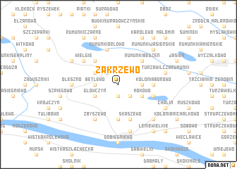 map of Zakrzewo