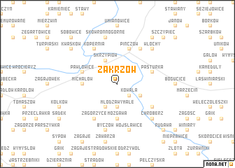 map of Zakrzów