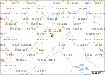 map of Zakrzów