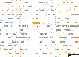 map of Zakurowie