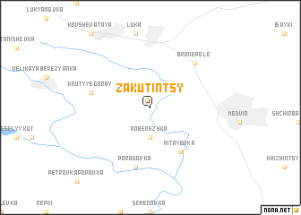 map of Zakutintsy