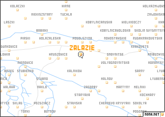 map of Załazie