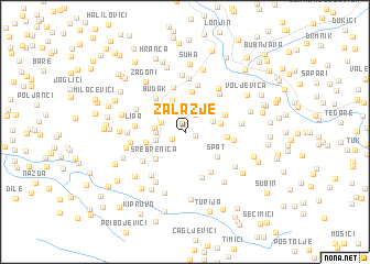 map of Zalazje