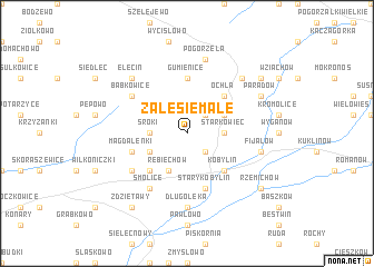 map of Zalesie Małe