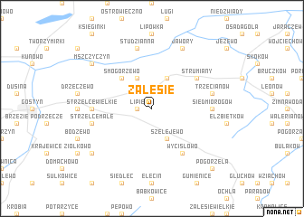 map of Zalesie