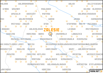 map of Zalesie