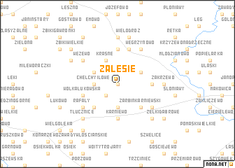 map of Zalesie