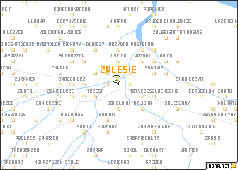 map of Zalesie