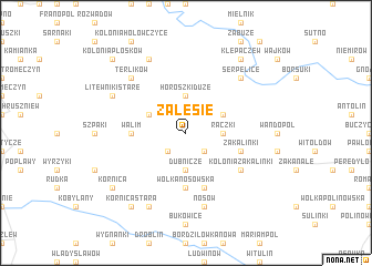 map of Zalesie