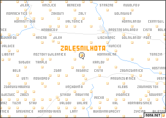 map of Zálesní Lhota