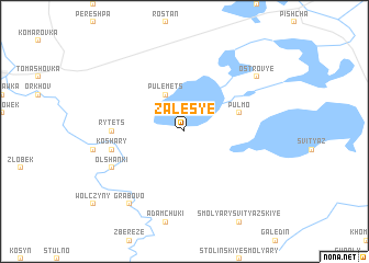 map of Zalesʼye