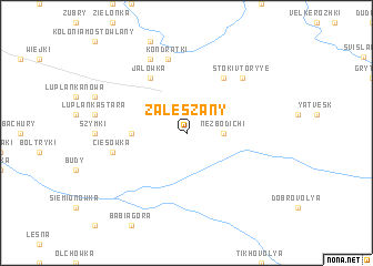 map of Zaleszany