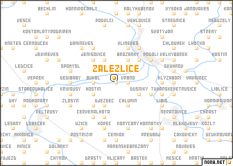 map of Zálezlice