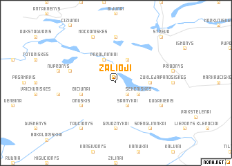 map of Žalioji