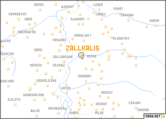 map of Zall-Kalis