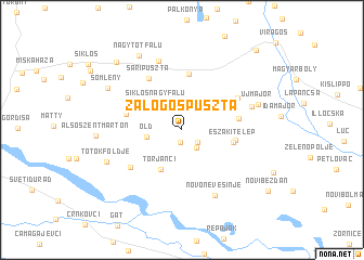 map of Zálogospuszta