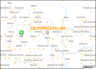 map of Zalog pri Cerkljah