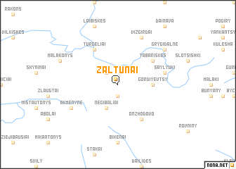 map of Žaltūnai