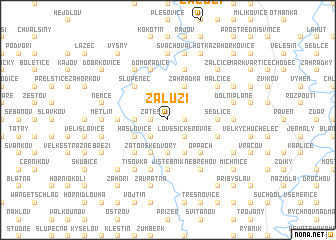 map of Záluží