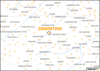 map of Zamānatpur